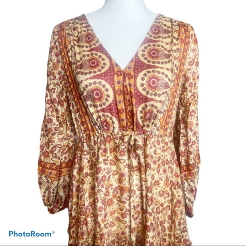 Perfect for Fall! Bohemian Style Gypsy Dress - Picture 5 of 7